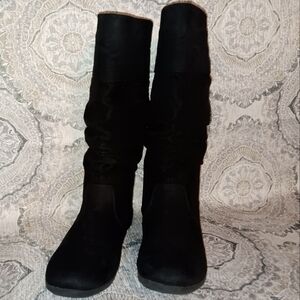 Women's Black Suede Boots